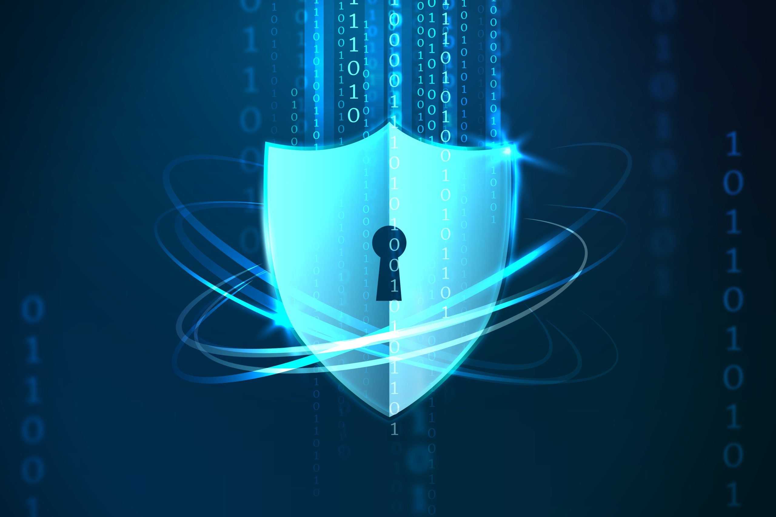 Web Futuristic lock shield protection vector
